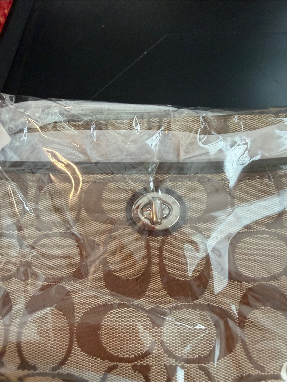 Coach Park Signature Medium Wristlet – Brown/Khaki Monogram – NWT - Picture 7 of 11